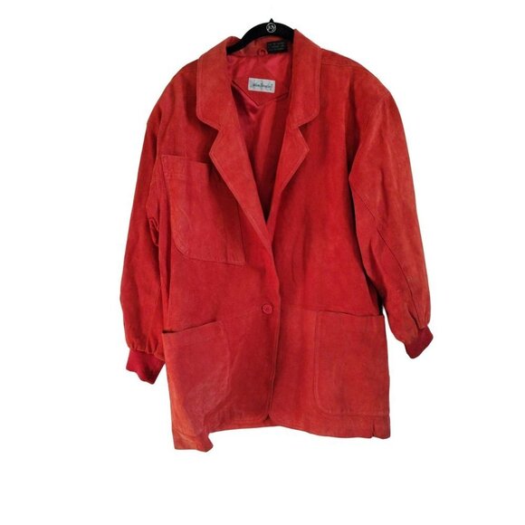 Adam Douglass Red Leather jacket - Picture 1 of 6